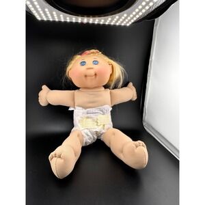 Cabbage Patch Kid Cornsilk Pink Color Doll Blonde Blue Eyes Girl 14" 2013